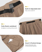 luvamia Cargo Shorts for Women Mid Thigh High Rise Lightweight Quick Dry Hiking Shorts Women Zipper Pockets with Belt
