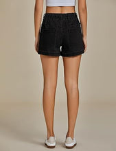 Women's Classic Denim Essential Relaxed Fit Belt Shorts With Pocket