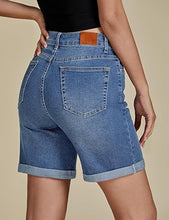 2025 Women's Casual Denim High Waist Pants Shorts Straight Leg Stretch Jeans
