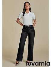 LUVAMIA High Waisted Slim Wide Leg Women Regular fit Full Length