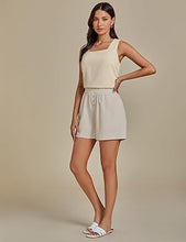 2025 Women's Relaxed Lightweight Shorts with Elastic Waistband and Front Button