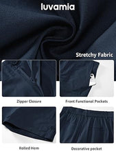 LUVAMIA Women's High Waisted Lightweight Quick Dry Relaxed Fit Shorts Summer Folded Hem.