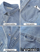 LUVAMIA Women's Relaxed Fit  Denim Slim Regular Pocket Jean Jacket Coat