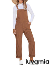 luvamia Corduroy Overalls for Women Loose Fit Baggy Straight Casual Adjustable Straps Bib Jumpsuit Overalls with Pockets