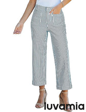luvamia Stripe High Waist Wide Leg Jeans for Women