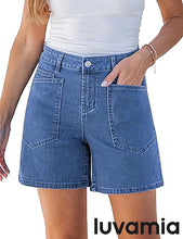 luvamia FleXclusive Jean Shorts Womens High Waisted Trendy Stretchy Denim Shorts Casual Summer Jorts with Pockets Concert Outfits