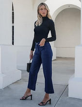 luvamia Wide Leg Jeans for Women Trendy High Waisted Flare Jeans Cropped Denim Pants Stretchy Baggy with Patch Pockets