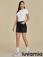Luvamia Women's Casual Denim Walkshorts Summer Straight