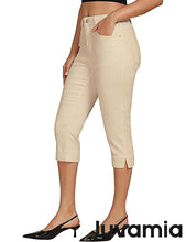LUVAMIA Women Skinny Capri High Rise Denim Stretch Cropped Jeans