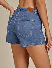 LUVAMIA Women's Comfort High Waisted Mega Stretchable Jean Shorts