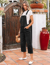 LUVAMIA Women Sleeveless Adjustable Strap One Piece Casual Denim Harem Overall