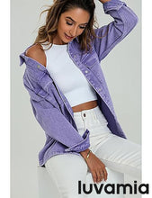 luvamia 2025 Jean Jackets for Women Fashion Oversized Button Down Denim Jacket Western Fall Shacket Jacket with Pockets