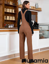 luvamia Corduroy Overalls for Women Loose Fit Baggy Straight Casual Adjustable Straps Bib Jumpsuit Overalls with Pockets
