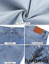 luvamia Skinny Jeans for Women Thin Fleece Lined High Waisted Front Yoke Fall Thermal Stretchy Denim Pants Warm Jeggings