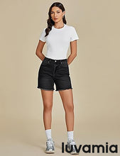 Luvamia Women's Casual Denim Walkshorts Summer Straight