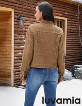 LUVAMIA Casual Western Denim Jacket Women Button Front Long Sleeve Vintage with Functional Pockets