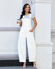 luvamia FleXclusive Denim Overalls for Women Barrel Leg Baggy Loose Fit Bib Stretchy Jean Jumpsuit Adjustable Strap Casual Overall