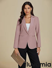 LUVAMIA Women's Classic Button Blazer Single Jacket Coat Long Sleeve