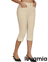 LUVAMIA Women Skinny Capri High Rise Denim Stretch Cropped Jeans
