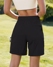 luvamia Hiking Shorts for Women Cargo Pull On Elastic Waist Lightweight Quick Dry Summer Sport Golf 7 Inch Inseam Shorts