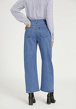 LUVAMIA Women's Barrel Style High Waist Jeans Regular Fit Slight Stretch with pocket