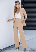 luvamia 2 Piece Outfits for Women Dressy Blazer Jackets High Waisted Straight Leg Pants Suits Set Business Casual Office