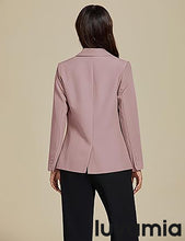 LUVAMIA Women's Classic Button Blazer Single Jacket Coat Long Sleeve
