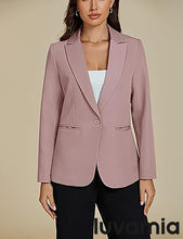 LUVAMIA Women's Classic Button Blazer Single Jacket Coat Long Sleeve