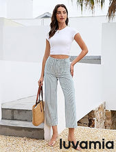 luvamia Stripe High Waist Wide Leg Jeans for Women