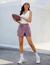 LUVAMIA Women's Active Breathable High Waisted Regular Relaxed Fit Shorts Skort.
