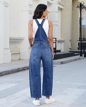 luvamia FleXclusive Denim Overalls for Women Barrel Leg Baggy Loose Fit Bib Stretchy Jean Jumpsuit Adjustable Strap Casual Overall