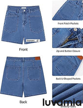 luvamia FleXclusive Jean Shorts Womens High Waisted Trendy Stretchy Denim Shorts Casual Summer Jorts with Pockets Concert Outfits