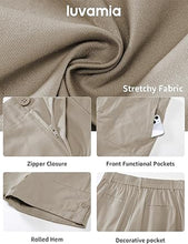 LUVAMIA Women's High Waisted Lightweight Quick Dry Relaxed Fit Shorts Summer Folded Hem.