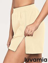 LUVAMIA Women's High Waist Elastic Waistband Shorts Regular Comfort Silhouette