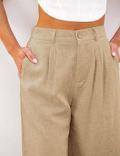 luvamia Bermuda Shorts for Women High Waisted Linen Dressy Casual Pleated Wide Leg Summer Shorts with Elastic Waist