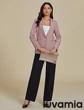LUVAMIA Women's Classic Button Blazer Single Jacket Coat Long Sleeve