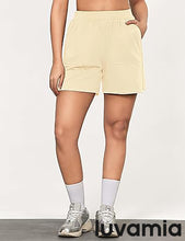 LUVAMIA Women's High Waist Elastic Waistband Shorts Regular Comfort Silhouette