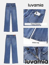 LUVAMIA High Waisted Slim Wide Leg Women Regular fit Full Length