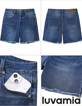 Luvamia Women's Casual Denim Walkshorts Summer Straight