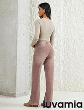 luvamia Flare Jeans for Women Thin Fleece Lined High Waisted Wide Leg Trendy Fall Stretchy Denim Pants Trouser Jeans