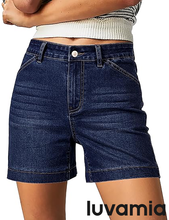 luvamia FleXclusive Jean Shorts for Women High Waisted Trendy Stretchy Denim Shorts 5 Inch Inseam Summer Casual Jorts with Pockets