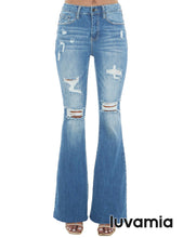 luvamia Womens Bell Bottom Jeans Flare Jean High Rise Distressed Stretch Bootcut Pants