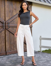 luvamia FleXclusive Barrel Jeans for Women Trendy Wide Leg High Rise Baggy Pull On Elastic Waist Button Fly Drawstring Denim Pants
