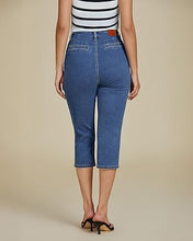 LUVAMIA Women's Casual Jegging Capri Denim Slim Straight High Waist Jeans