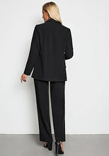 luvamia 2 Piece Outfits for Women Dressy Blazer Jackets High Waisted Straight Leg Pants Suits Set Business Casual Office