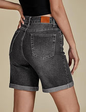 2025 Women's Casual Denim High Waist Pants Shorts Straight Leg Stretch Jeans