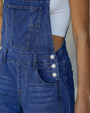 luvamia FleXclusive Denim Overalls for Women Barrel Leg Baggy Loose Fit Bib Stretchy Jean Jumpsuit Adjustable Strap Casual Overall