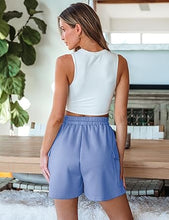 LUVAMIA Women's Wide Leg Lounge Shorts Elastic Waist Drawstring Sport Brief Casual Comfy Cozy Shorts