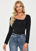 LUVAMIA Fitted Long Sleeve Slim Women Y2K Shirts Raglan Mega Stretch Top Blouses