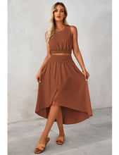 LUVAMIA Women Business Elegant Skirt High-Waist Matching Short Crop Top